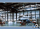 Hangar in airport Borispol